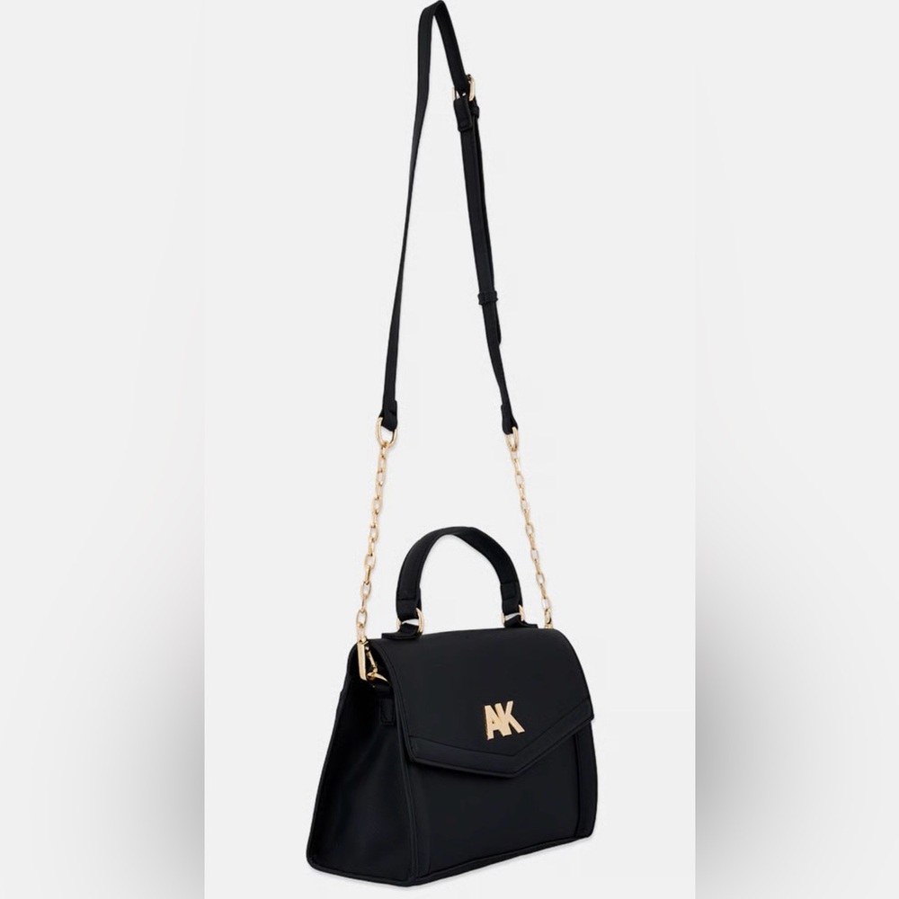 Anne Klein Black Crossbody Bag with Gold Accents